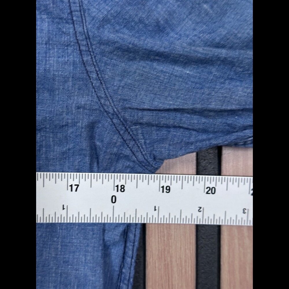 Vintage Mister Freedom Shirt Large Mens 645 Chambray Long Sleeve Button Pocket - Picture 3 of 9